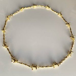 Verameat Barbed Wire Choker - Gold Brass